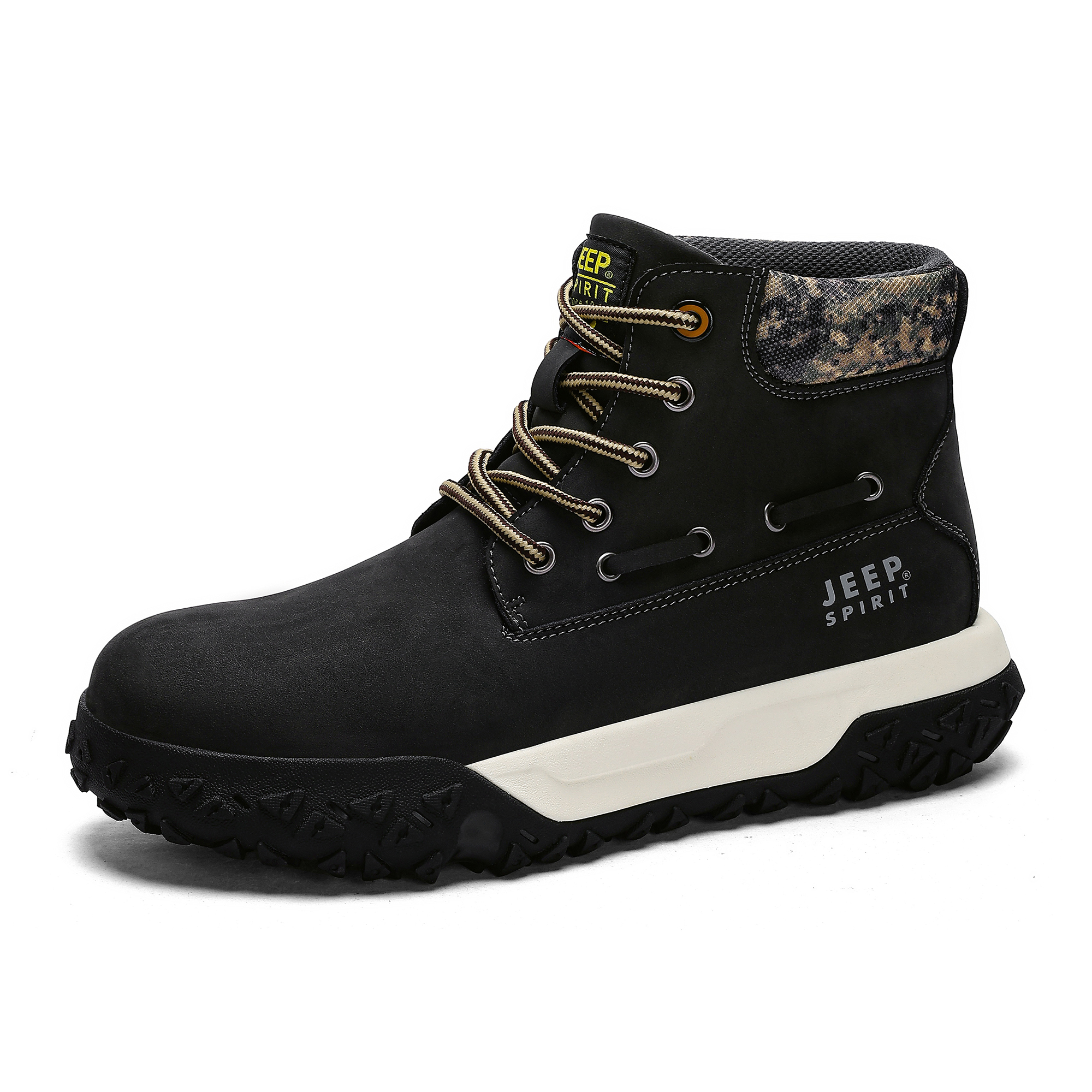 JEEP SPIRIT High top Outdoor Shoes Men’s Graphite Black