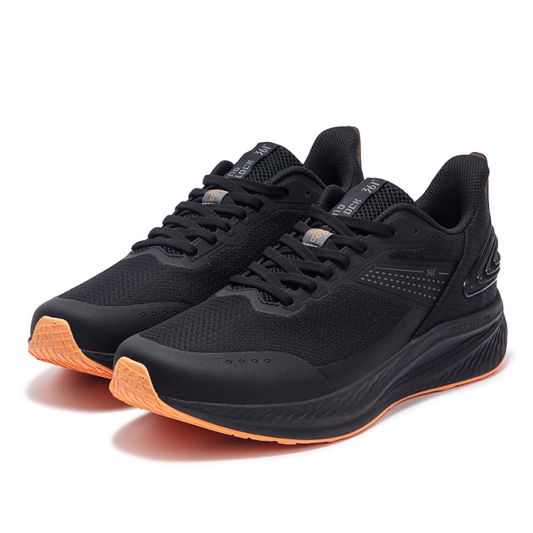 361° Sharp Sparkle Slip Resistant Abrasion Resistant Low top Running Shoes Men’s Black Orange