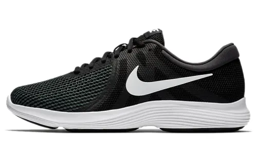 Nike REVOLUTION 4 EU lightweight PU fabric shock-absorbing, non-slip and wear-resistant low-top running shoes for women, black and white