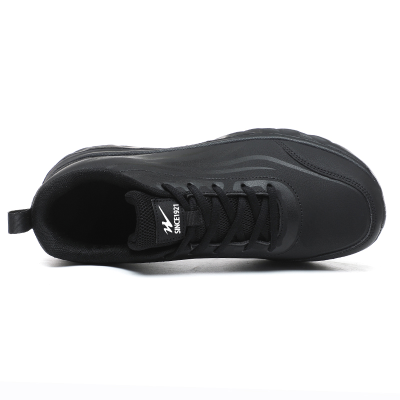 Binary Cushioning Rebound Lightweight Slip Resistant Low top Running Shoes Men’s All Black