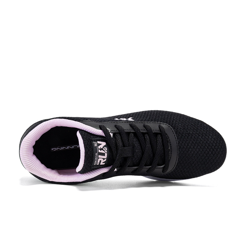 361° Cushioning, Wear Resistant Low top Casual Running Shoes Women’s Black White Pink