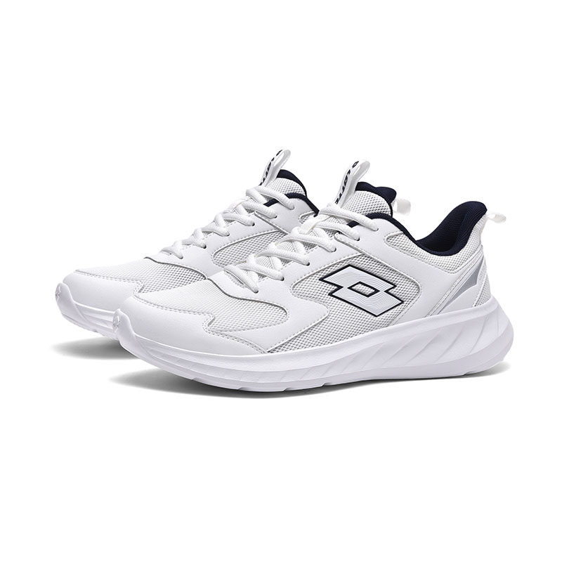 LOTTO Shock Absorbing, Non Slip, Wear Resistant, Breathable And Lightweight Low Top Running Shoes Men’s White Teal