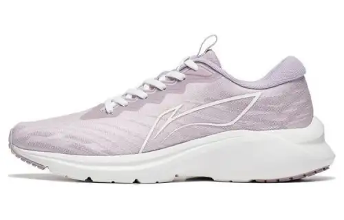 Li Ning YunQue Casual Slip Resistant, Abrasion Resistant, Breathable Low top Running Shoes Women's Pink Purple