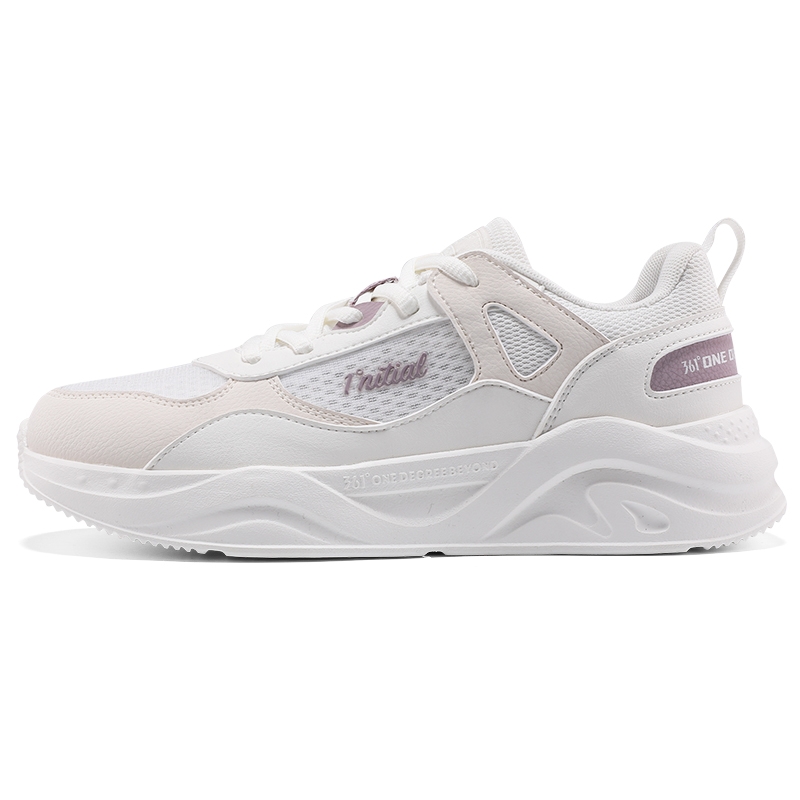 361° Cushioning Breathable Low top Casual Running Shoes Women’s White
