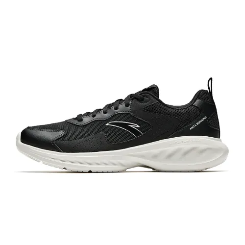 Anta Slip Resistant Breathable Abrasion Resistant Low top Casual Running Shoes Men's Basic Black