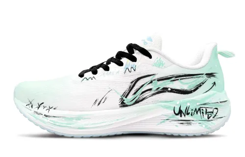 Li Ning Wuyue Cushioning Abrasion Resistant Breathable Low top Casual Running Shoes Men's Cyan