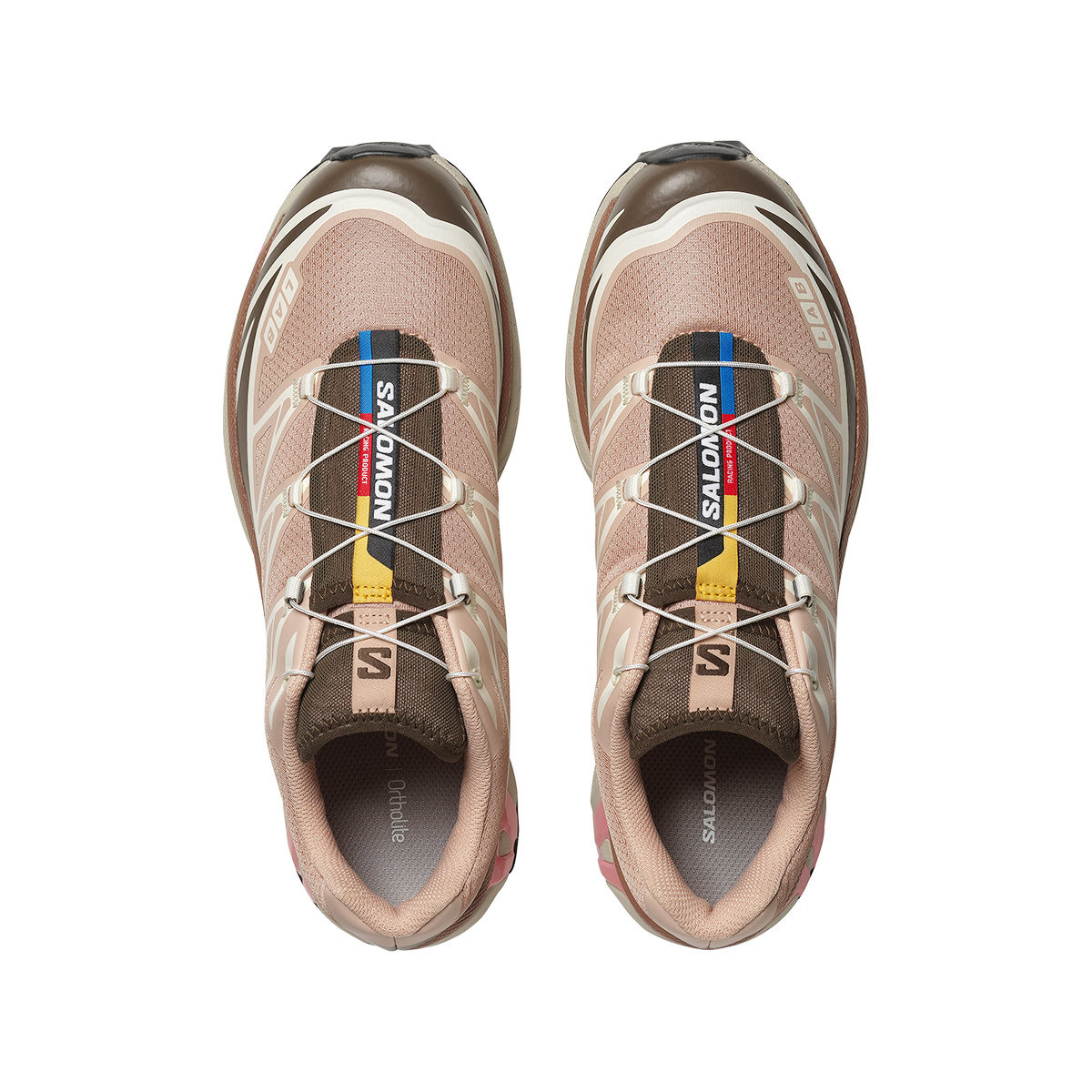 SALOMON XT 6 Mesh Cushioning Low top Casual Running Shoes Unisex Pink Brown