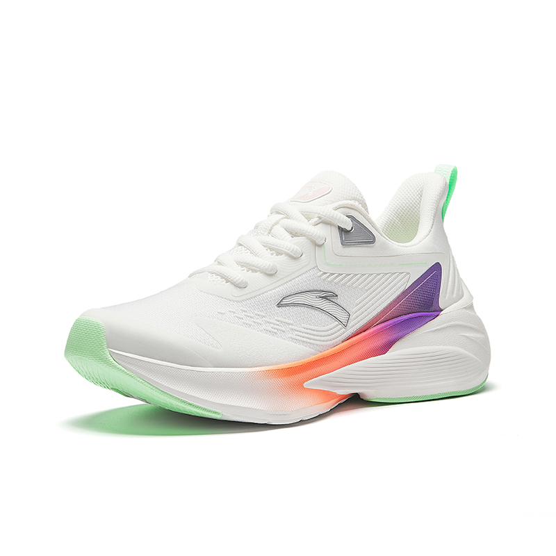 Anta Running Collection Slip Resistant Abrasion Resistant Low top Casual Running Shoes Women’s White Purple Green