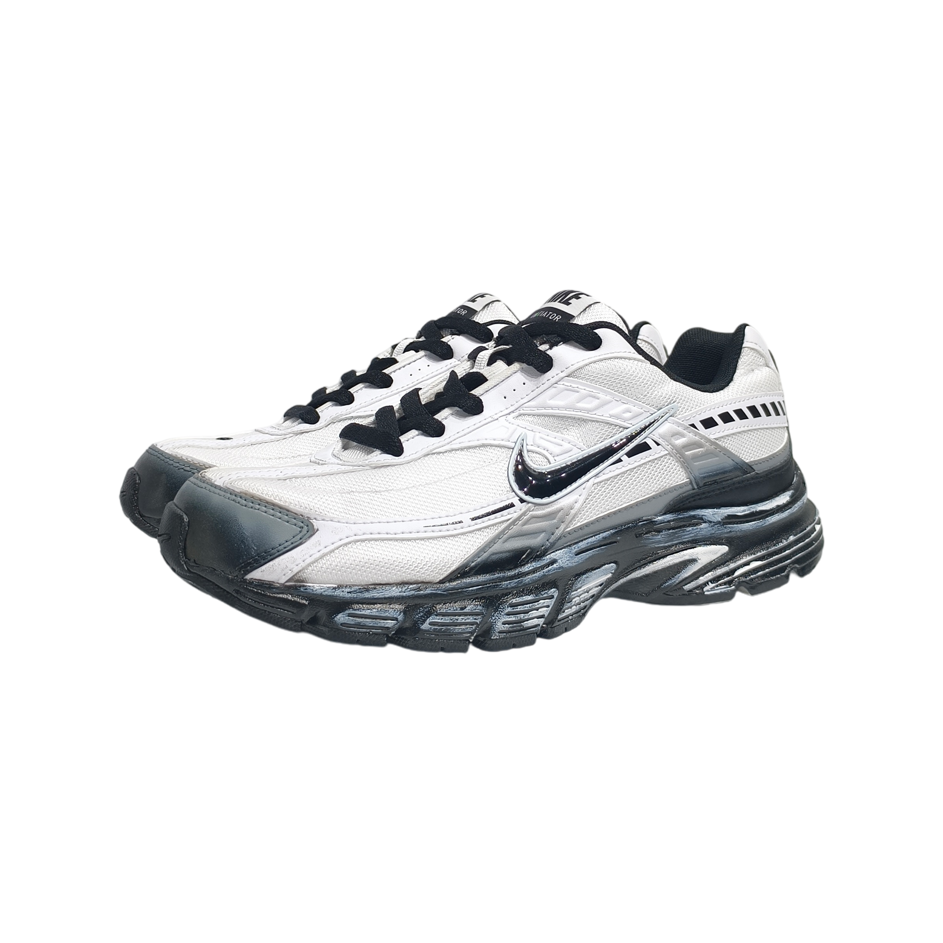 Nike Initiator Wear resistant And Lightweight Low top Running Shoes Unisex Black White