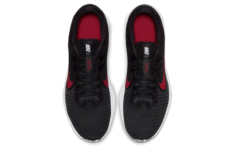 Мужские кроссовки Nike Downshifter 9 (черно-красные) — Чёрный / красный — фото 4