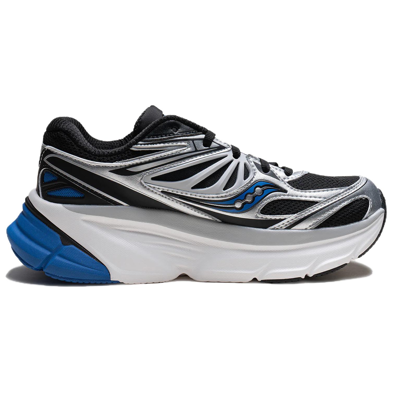 Saucony GUARD Guardian Slip Resistant Abrasion Resistant Low top Casual Running Shoes Unisex Silver Black