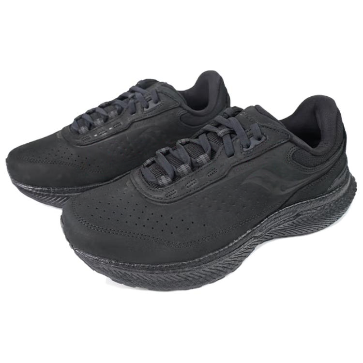 Saucony Triumph Victory 21 Cushioning Slip Resistant Low top Running Shoes Unisex Black