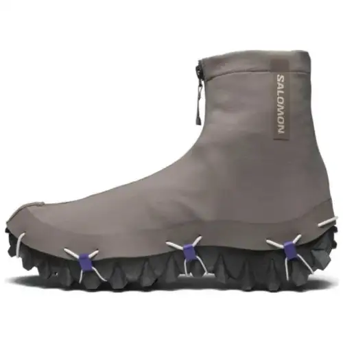 SALOMON SNOWCLOG ADVANCED Slip Resistant Abrasion Resistant Mid top Outdoor Sports Shoes Unisex Iron Gray