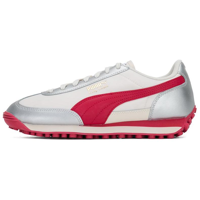 PUMA Easy Rider Slip Resistant Abrasion Resistant Low top Running Shoes Unisex Silver White Red