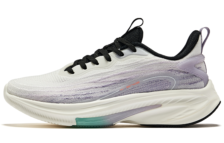 Erke Cushioning, Wear Resistant Low top Running Shoes Women’s True White Misty Purple