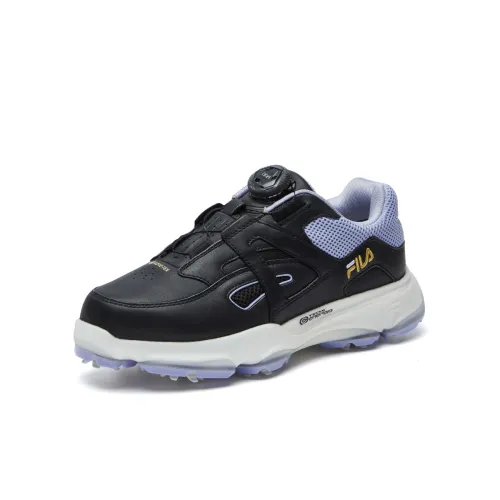 FILA Heritage FHT Textile, Synthetic Leather Low top Golf Shoes Women's Black