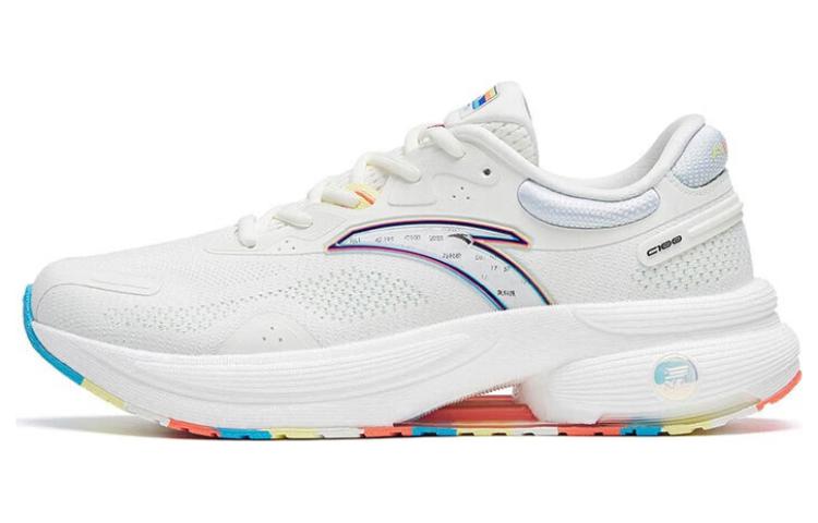 Anta C100 Nitrogen Technology Cushioning Breathable Cushioning Breathable Low top Running Shoes Women's White