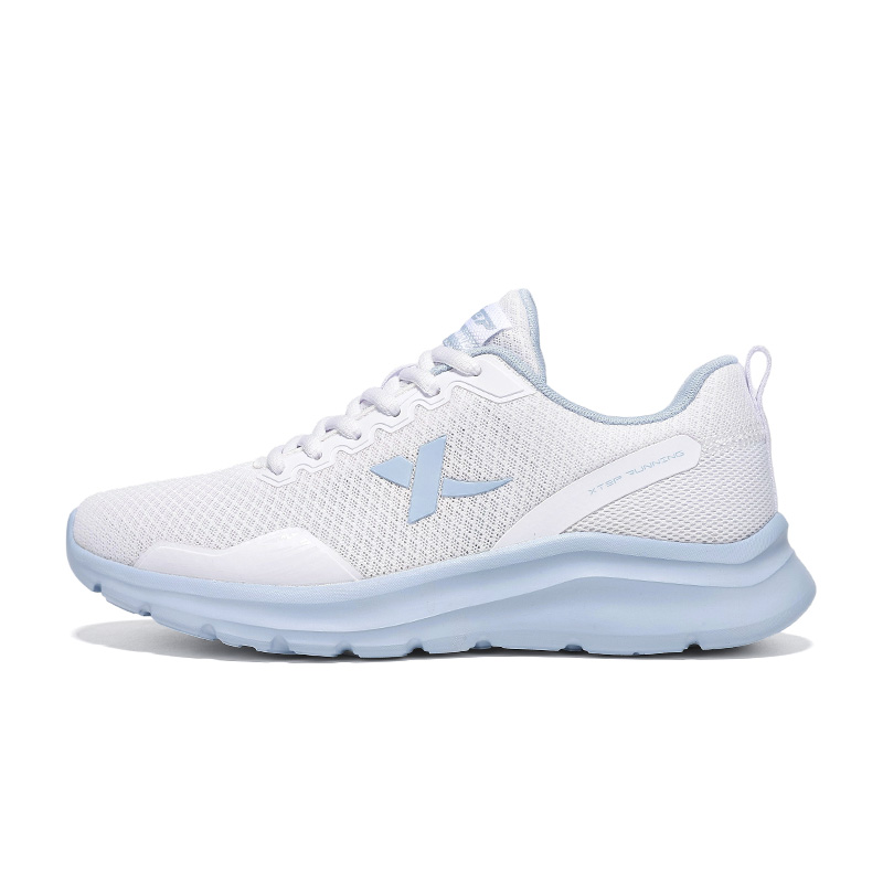 XTEP Cushioning, Wear Resistant Low top Casual Running Shoes Women’s New White Dusk Dusty Blue