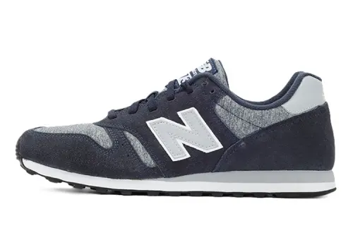 New Balance NB 373 Comfortable Split Cow Leather, Artificial Leather Low top Casual Running Shoes Unisex Jet Black Crow