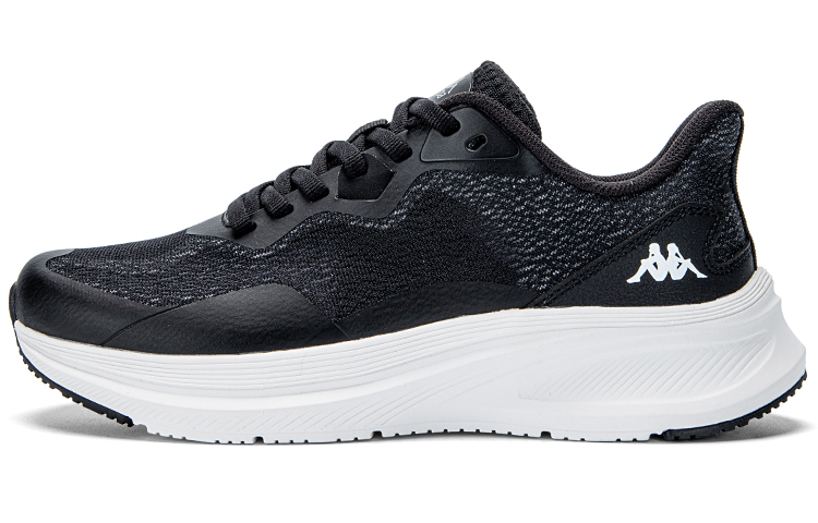 Kappa Cushioning Slip Resistant Abrasion Resistant Low top Running Shoes Unisex Black