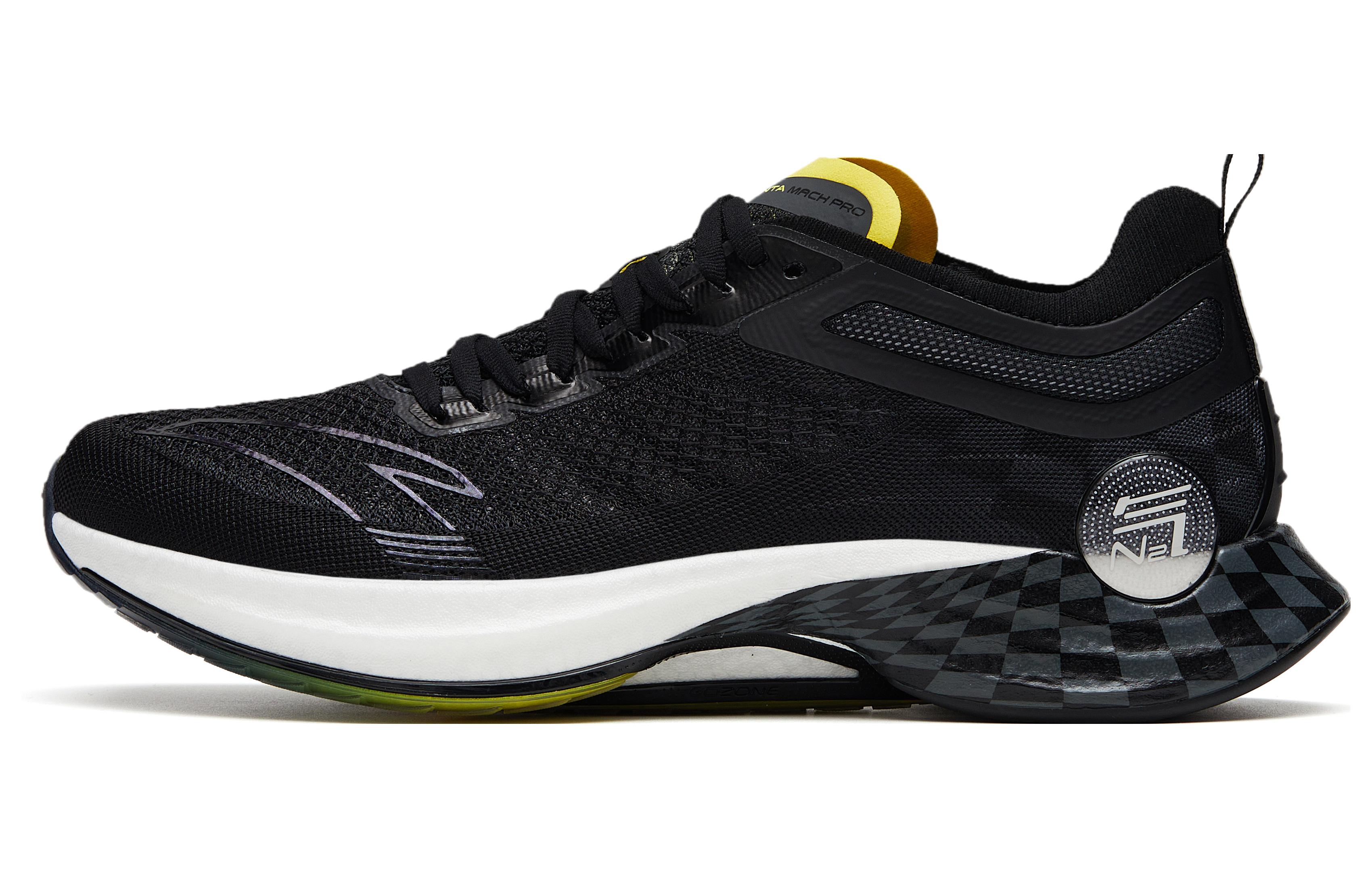 Anta Mach Pro Cushioning Slip Resistant Low top Running Shoes Men’s Black Gray