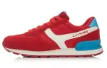 Li Ning Glory Series Comfortable Cushioning Slip Resistant Abrasion Resistant Low top Running Shoes Women's Red