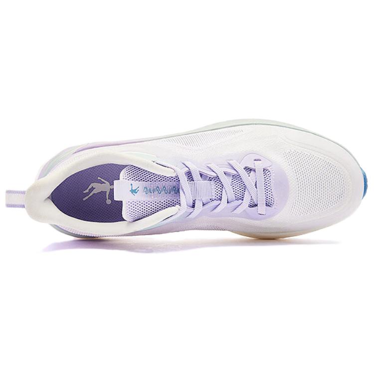 QIAODAN Abrasion Resistant Breathable Abrasion Resistant Breathable Low top Training Running Shoes Women’s Purple Cyan