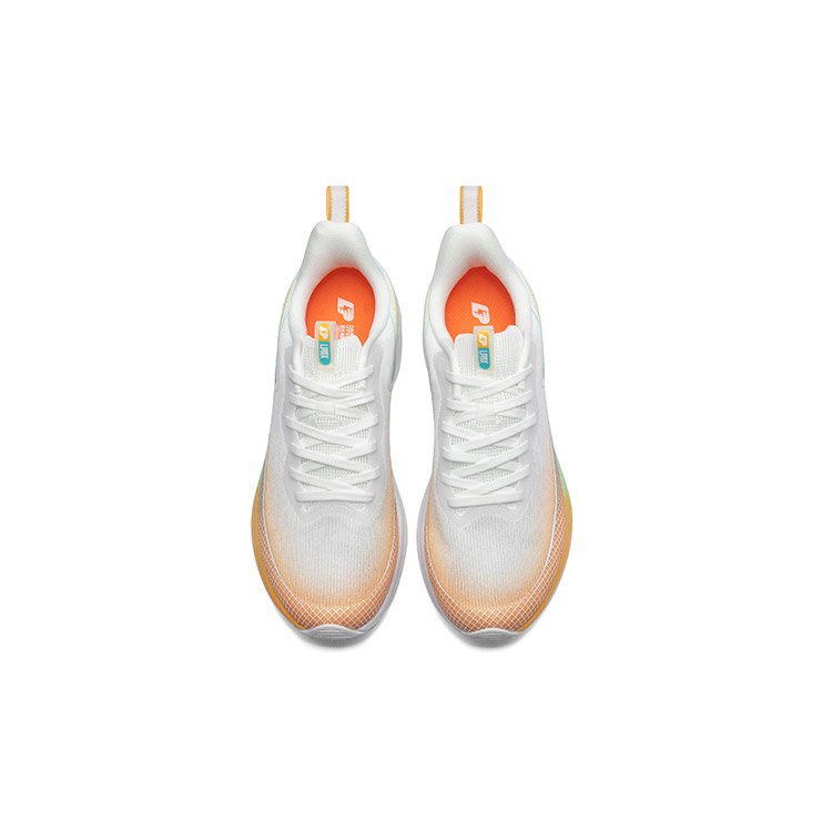 LPMX Cushioning Lightweight Slip Resistant Low top Carbon Plate Running Shoes Unisex Beige Bright Neon Orange