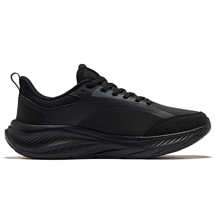 Erke Cushioning Rebound Low top Casual City Commuting Running Shoes Men’s Jet Black