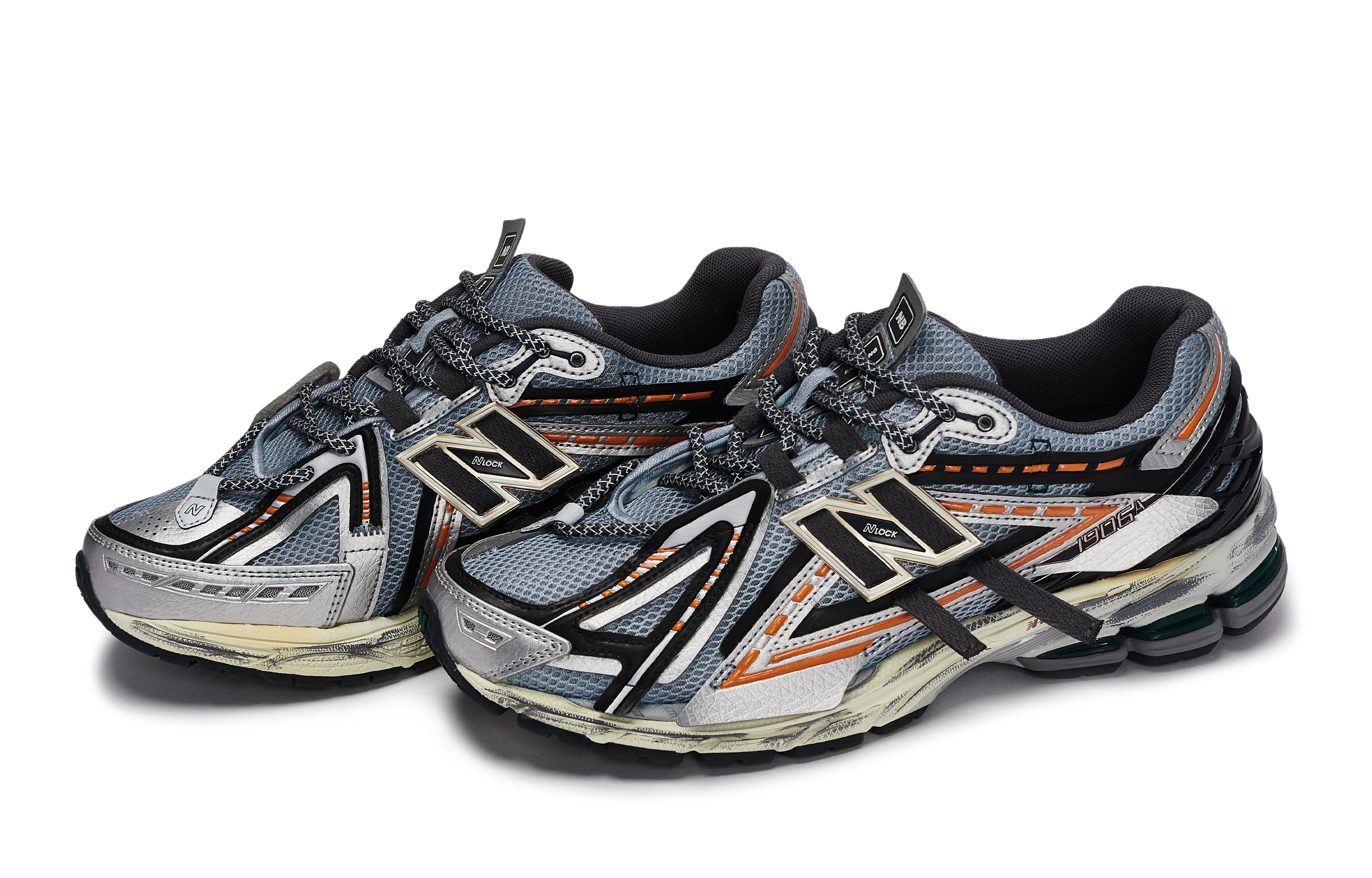 New Balance 1906 Abrasion Resistant Low top Running Shoes Men’s Black Gray Orange