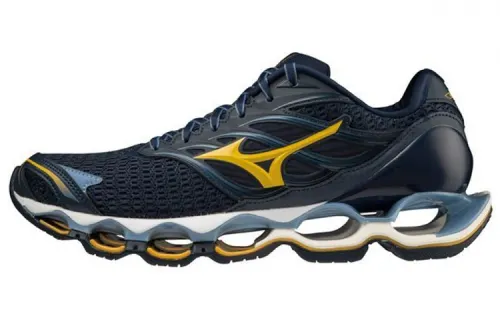 Mizuno Pro Fabric Cushioning Slip Resistant Abrasion Resistant Breathable Low top Running Shoes Men's Black Yellow