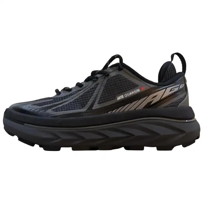 Anta Cushioning Slip Resistant Cushioning Slip Resistant Low top Outdoor Shoes Unisex Black Castle Gray