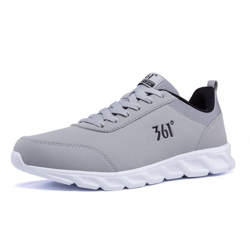 361° Cushioning Slip Resistant Abrasion Resistant Low top Running Shoes Men’s Gray White
