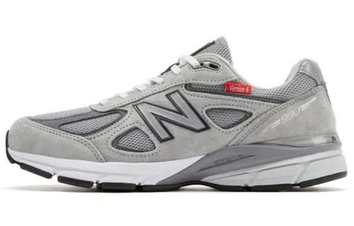 New Balance NB 990 V4 Retro Fabric Pigskin Low-top Casual Running Shoes Men and Women Same Style Gray American Made