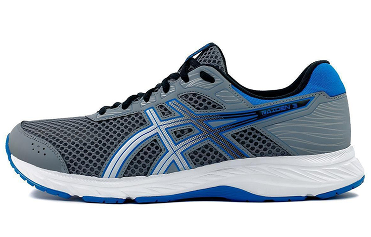 ASICS Raiden 3 Comfortable Abrasion Resistant Breathable Low top Running Shoes Men's Blue Gray