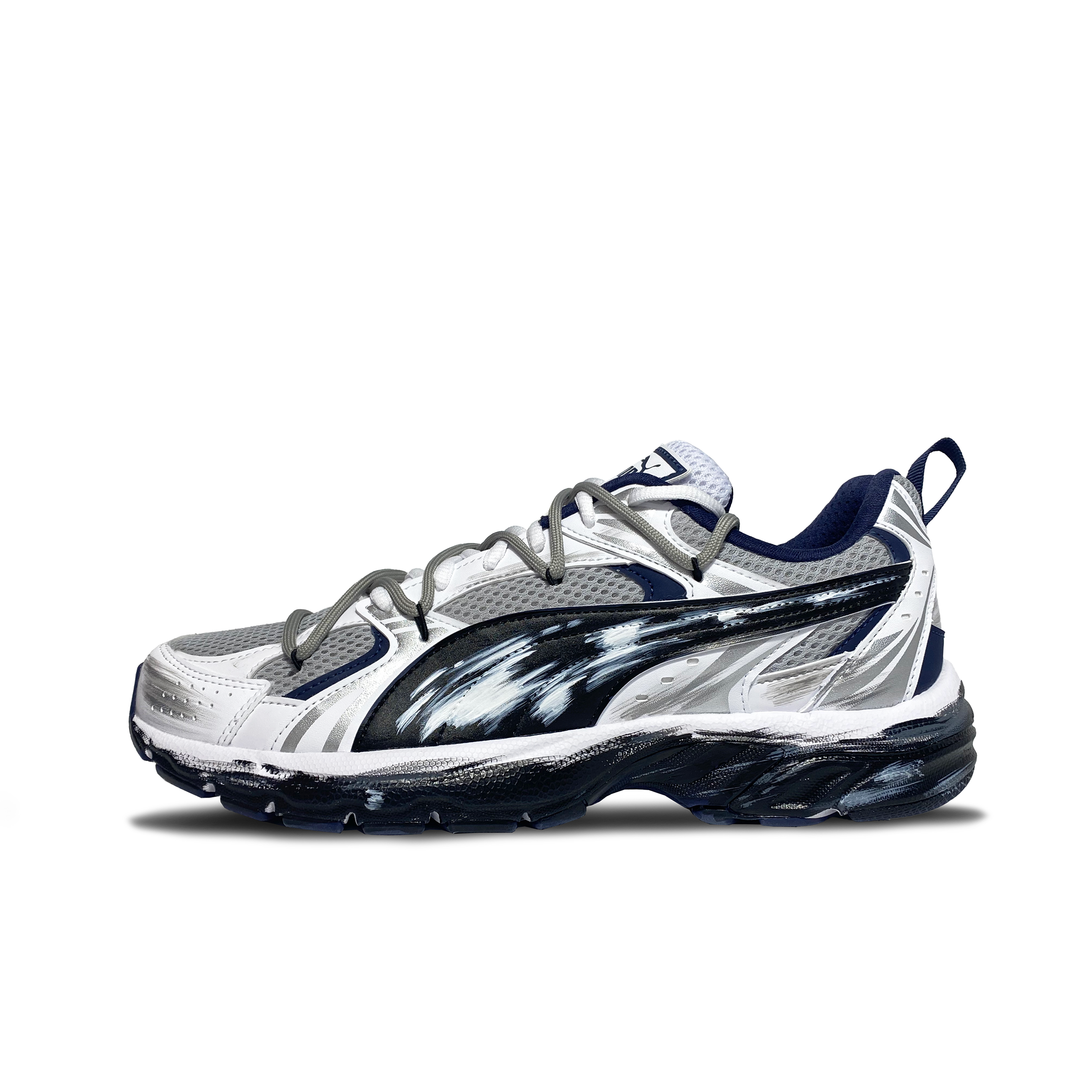 PUMA Milenio Abrasion Resistant Breathable Low top Running Shoes Unisex Black Gray