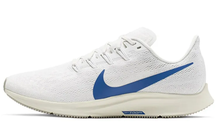 Nike Pegasus 36 Fabric Slip Resistant Lightweight Non slip Lightweight Low top Marathon Running Shoes Men's White Blue