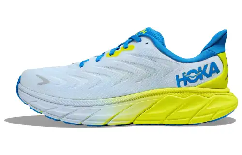 Hoka one one Arahi 6 comfortable, anti-slip, wear-resistant low-running shoes men's ice water blue moon see grass green wide version