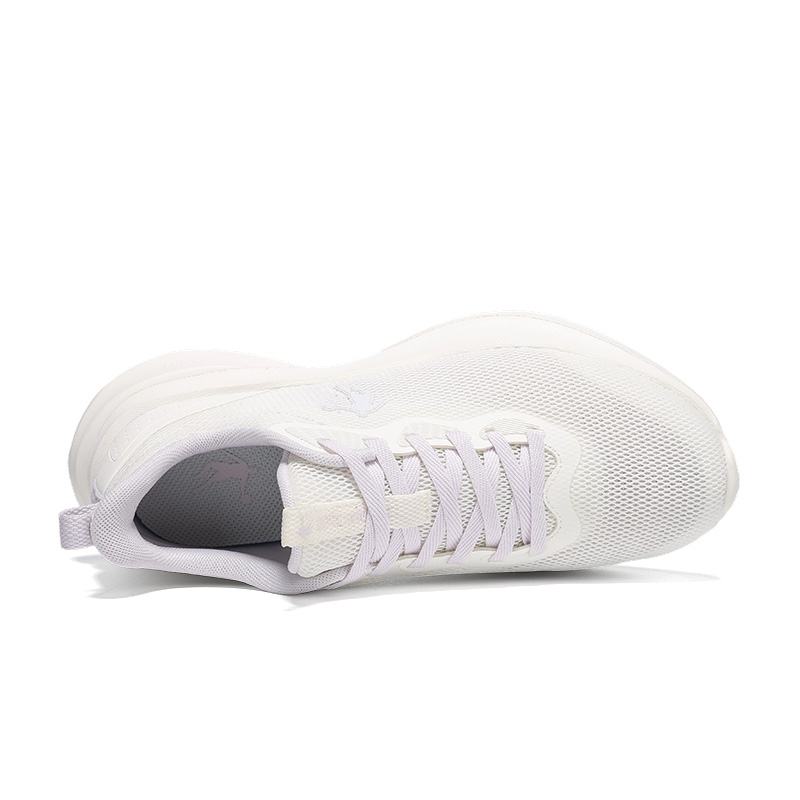 QIAODAN Running Shoes Women’s Low Top Ivory White With A Light Purple Tint
