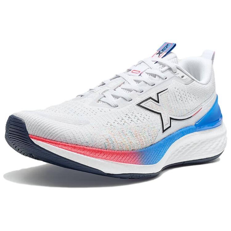XTEP Cushioning Rebound Low top Running Shoes Men’s White Red Blue