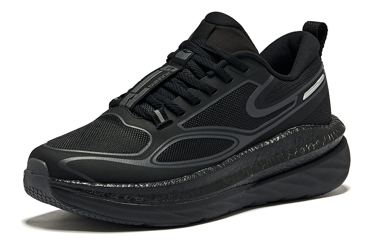 Erke Cushioning Abrasion Resistant Cushioning, Wear Resistant Low top Running Shoes Women’s Jet Black Carbon Gray