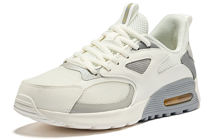 Erke Cushioning, Wear Resistant Low top Running Shoes Men’s White Gray