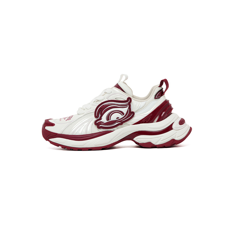 STA x OLD ORDER Cushioning Low top Running Shoes Unisex White Red