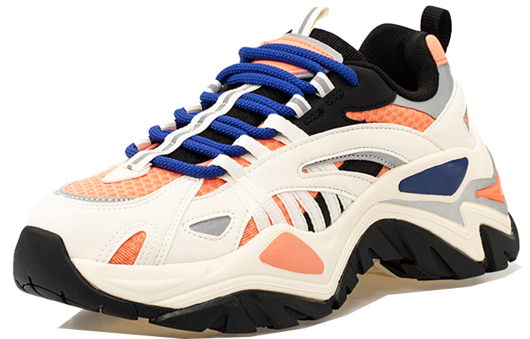 Женские кроссовки Fila FUSION (бело-оранжевые) — фото 3