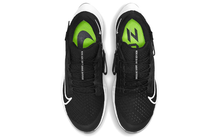 Женские кроссовки Nike Pegasus 38 FlyEase (черно-белые) — Чёрный / белый — фото 4