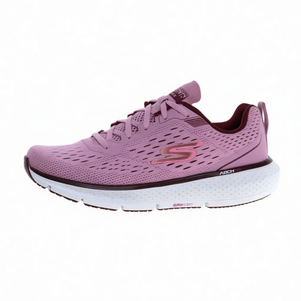 Skechers GORUN PURE 3 Comfortable Mesh Cushioning Support Low top Running Shoes Women's Pink Purple