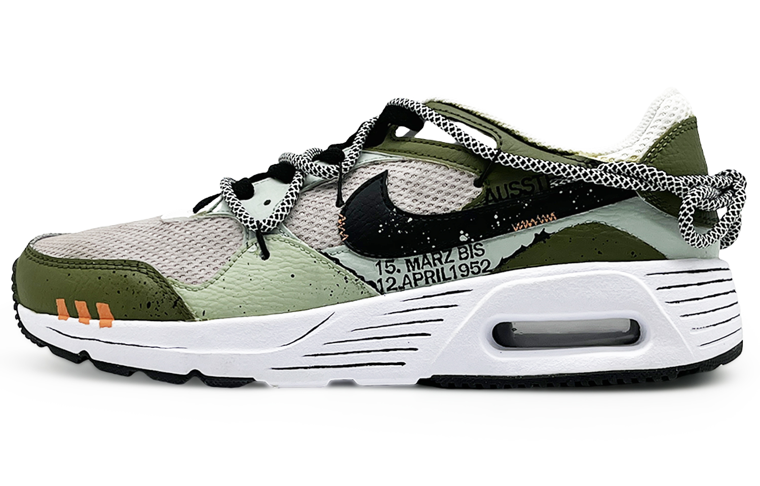 Nike Air Max SC Cushioning Slip Resistant Abrasion Resistant Breathable Low top Casual Running Shoes Men’s Black Green