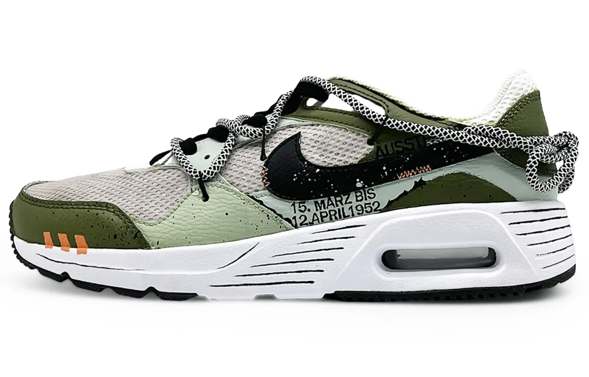 Nike Air Max SC Cushioning Slip Resistant Abrasion Resistant Breathable Low top Casual Running Shoes Men's Black Green