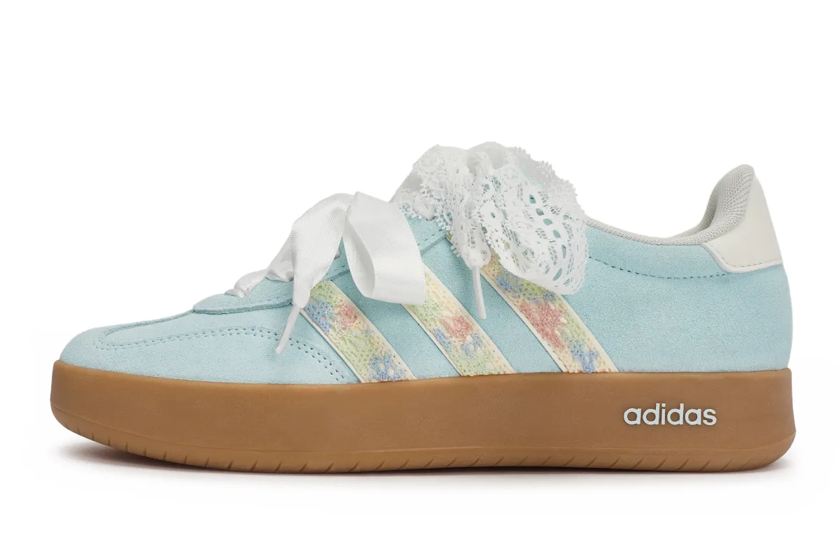 Adidas BARREDA REGO Hot Dog, Floral Sky Abrasion Resistant Low top Skateboard Shoes Unisex Blue White