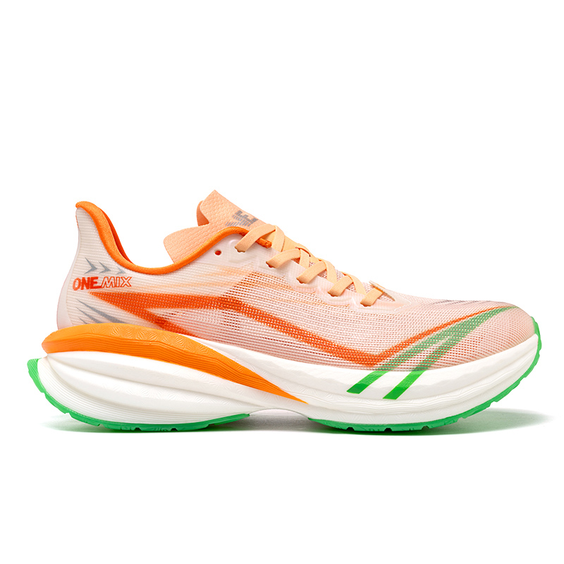 ONEMIX Treat Yourself Refreshing Running Shoes Unisex Heart Green Orange Mismatched